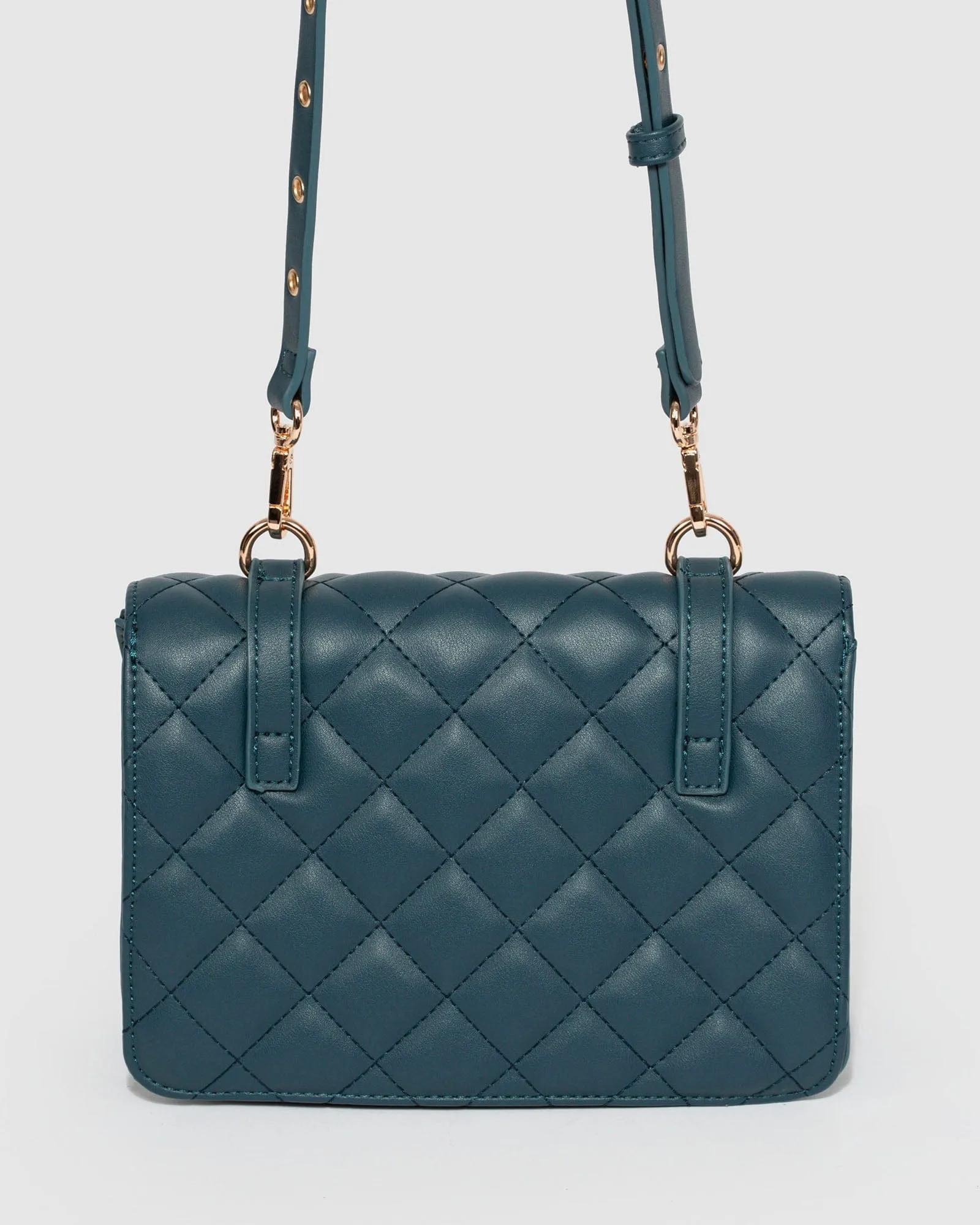 Navy Blue Julissa Lock Crossbody Bag