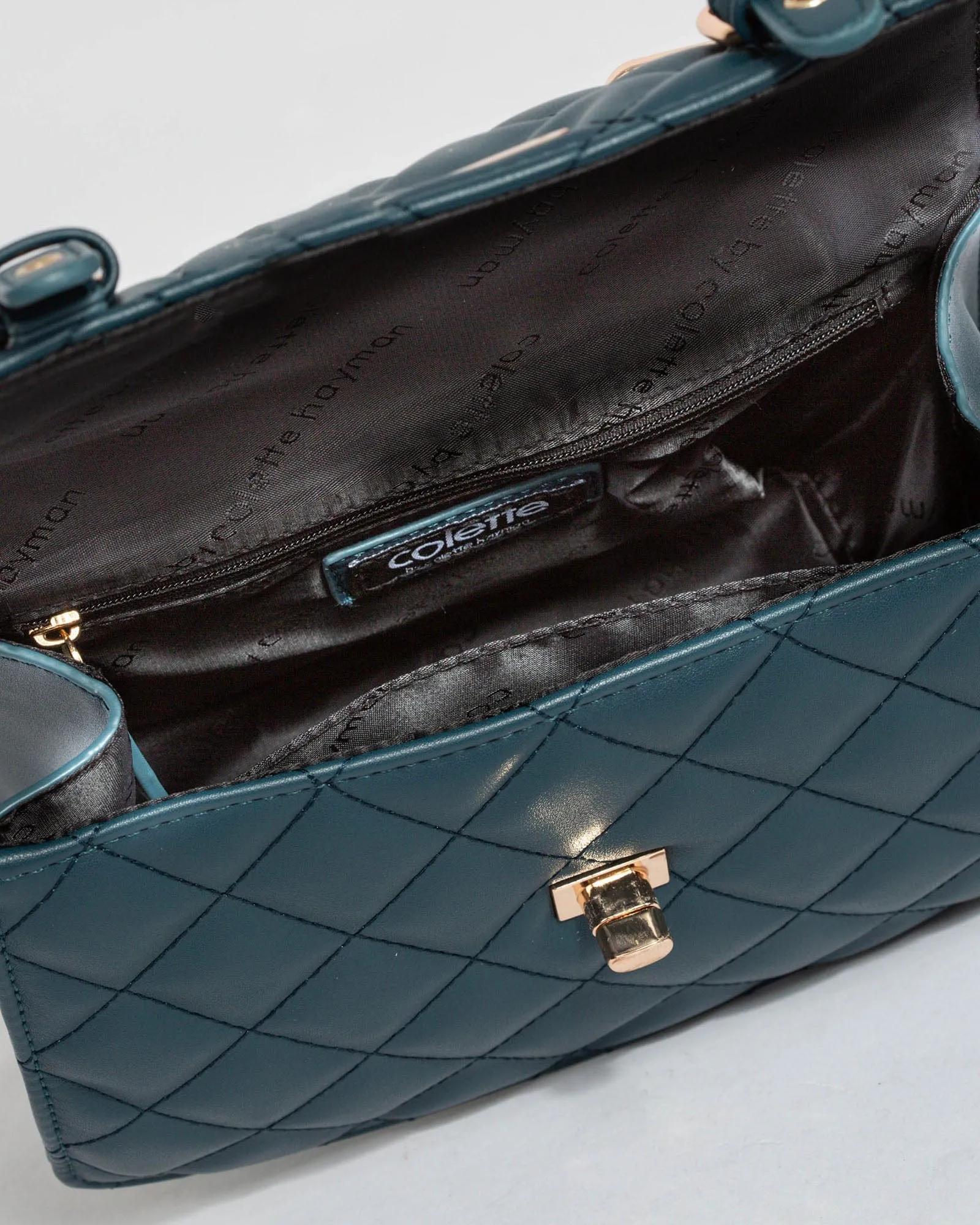 Navy Blue Julissa Lock Crossbody Bag