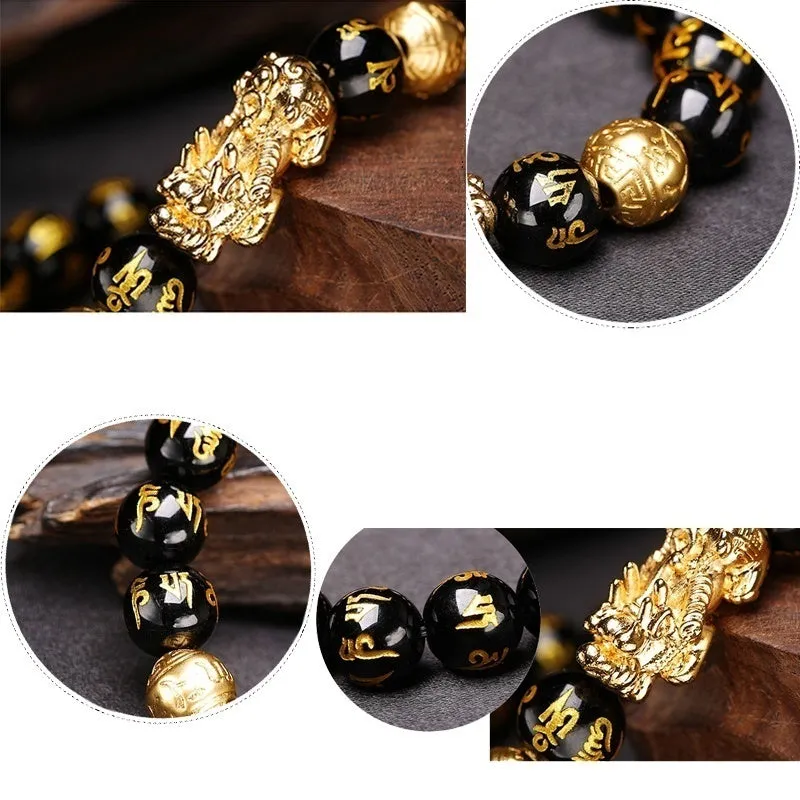 Obsidian Pixiu Wealth Bracelet Fortune and Luck for Everyone