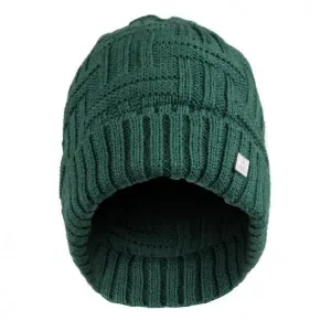 Olann Basket Weave Green Beanie