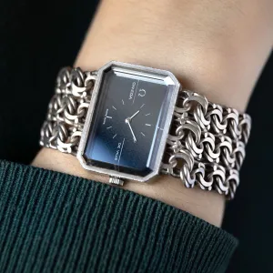 Omega De Ville Silver Watch with Blue Dial Andrew Grima