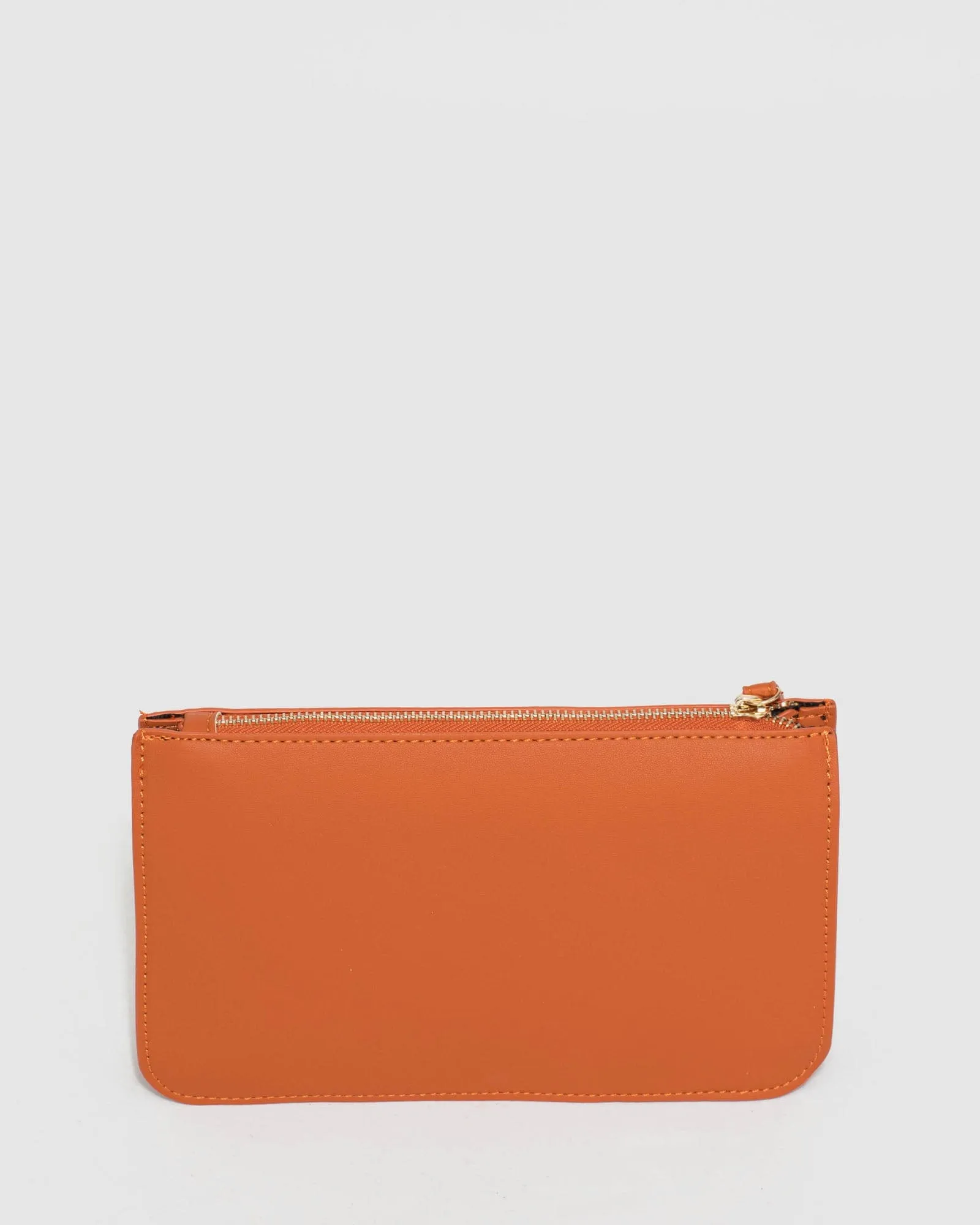 Orange Willow Wristlet Clutch Bag