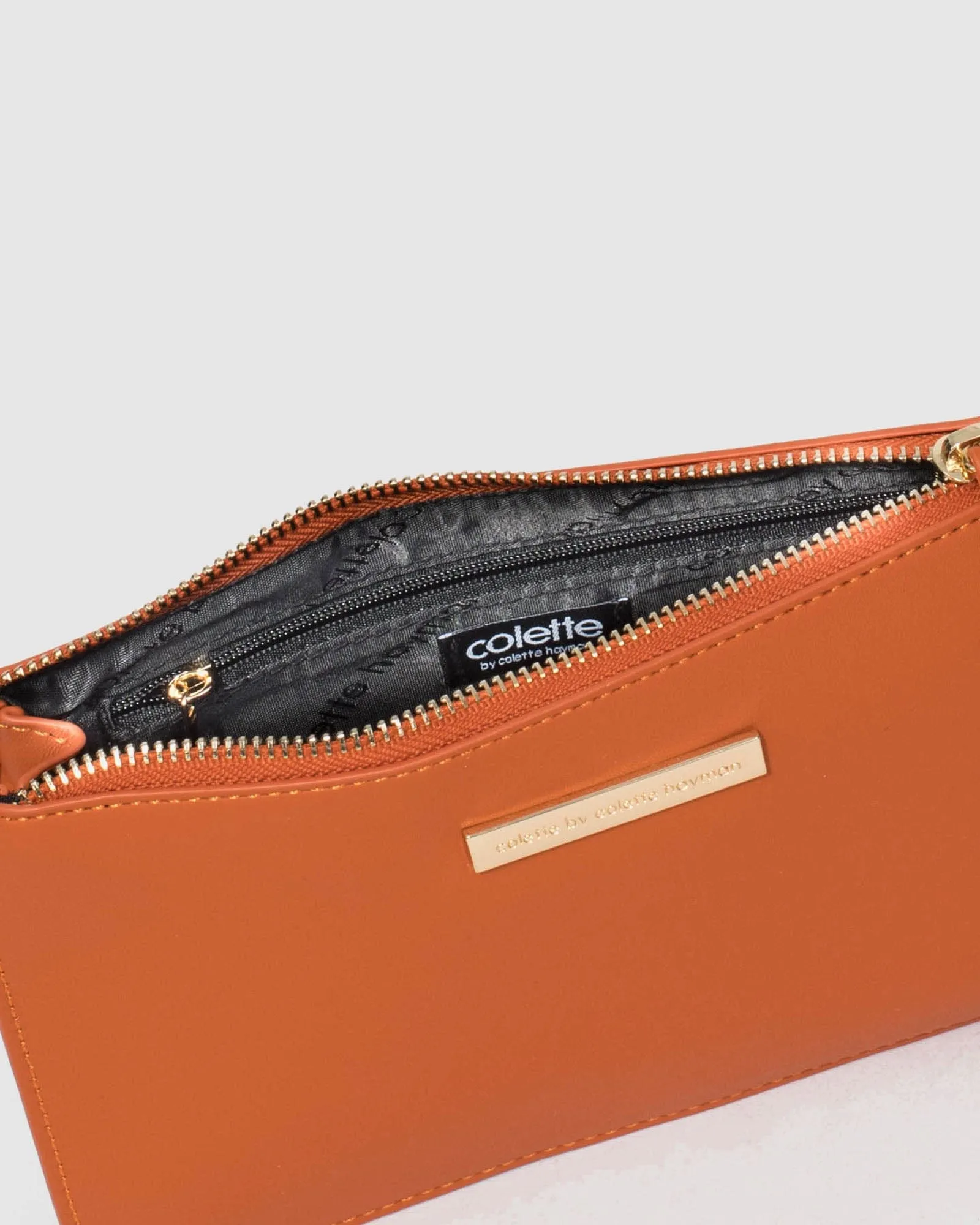 Orange Willow Wristlet Clutch Bag