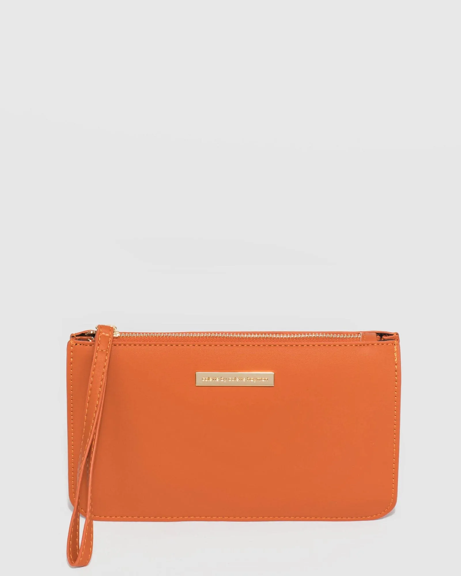 Orange Willow Wristlet Clutch Bag