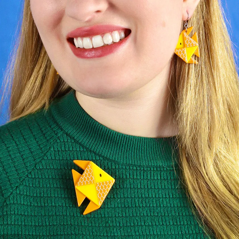 Origami Collection The Memorable Goldfish Brooch