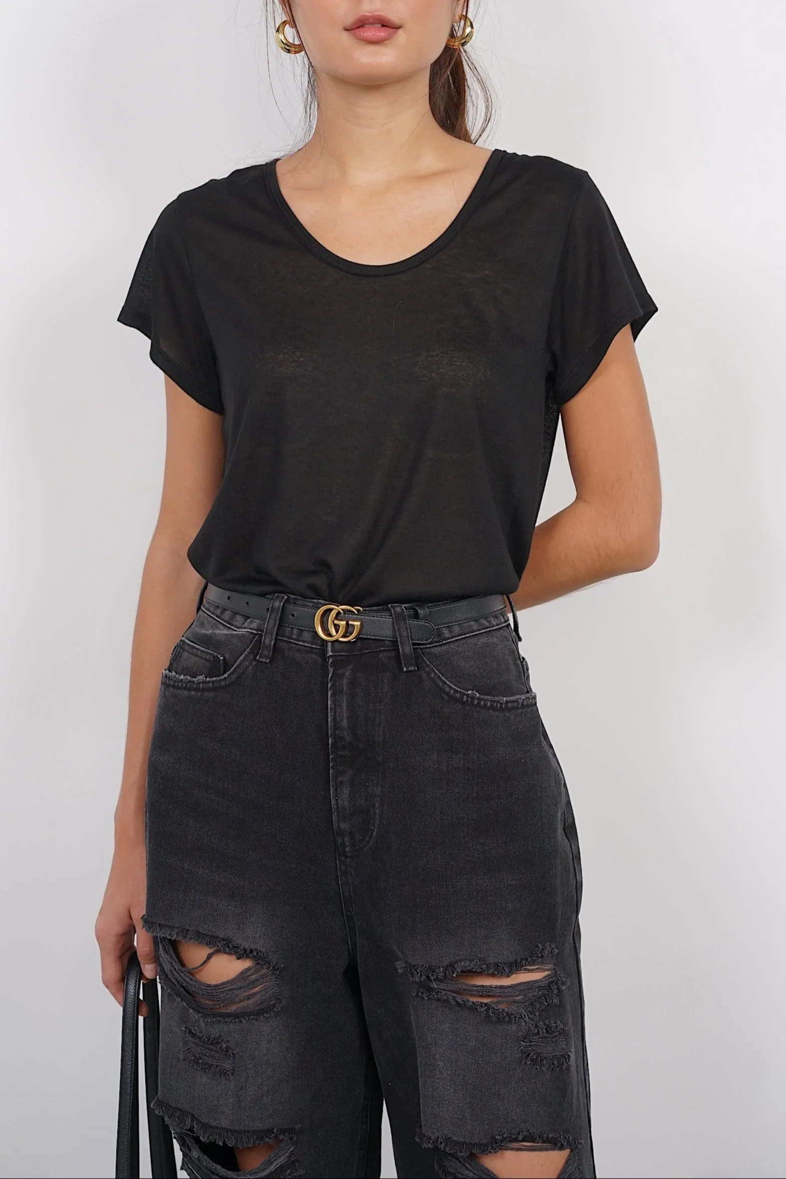 Oversized Tee in Black
