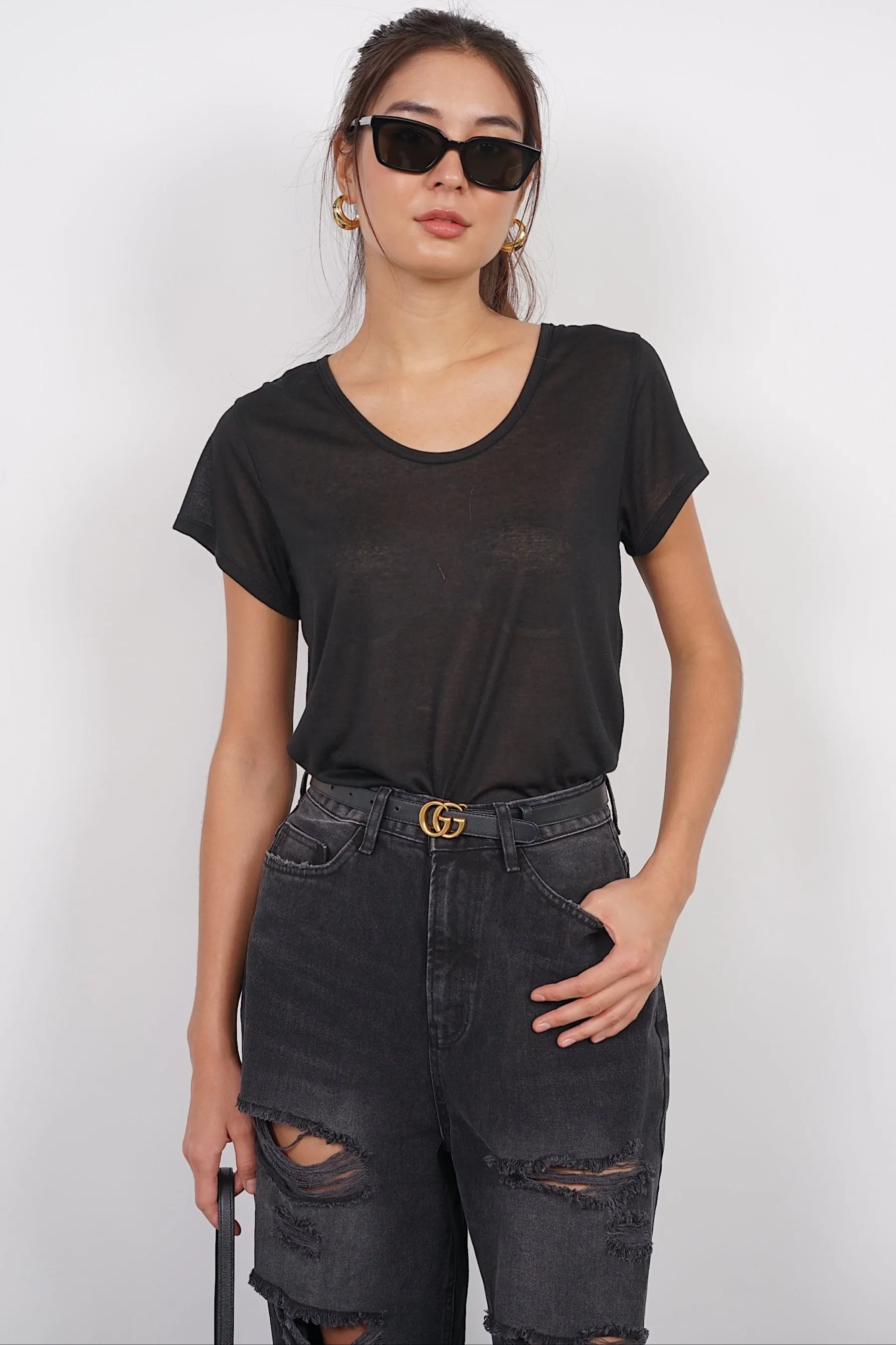 Oversized Tee in Black