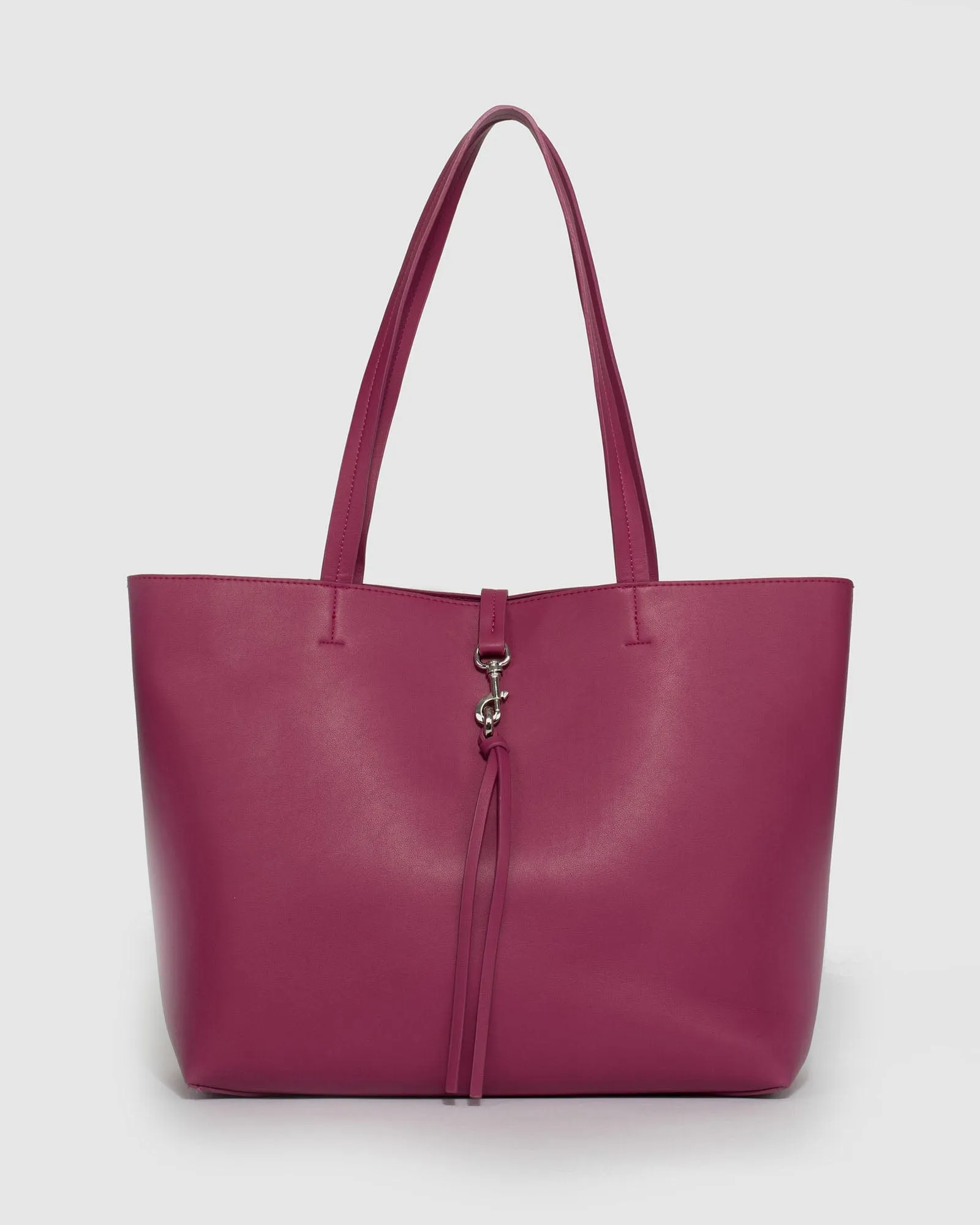 Pink Olexa Tassel Tote Bag