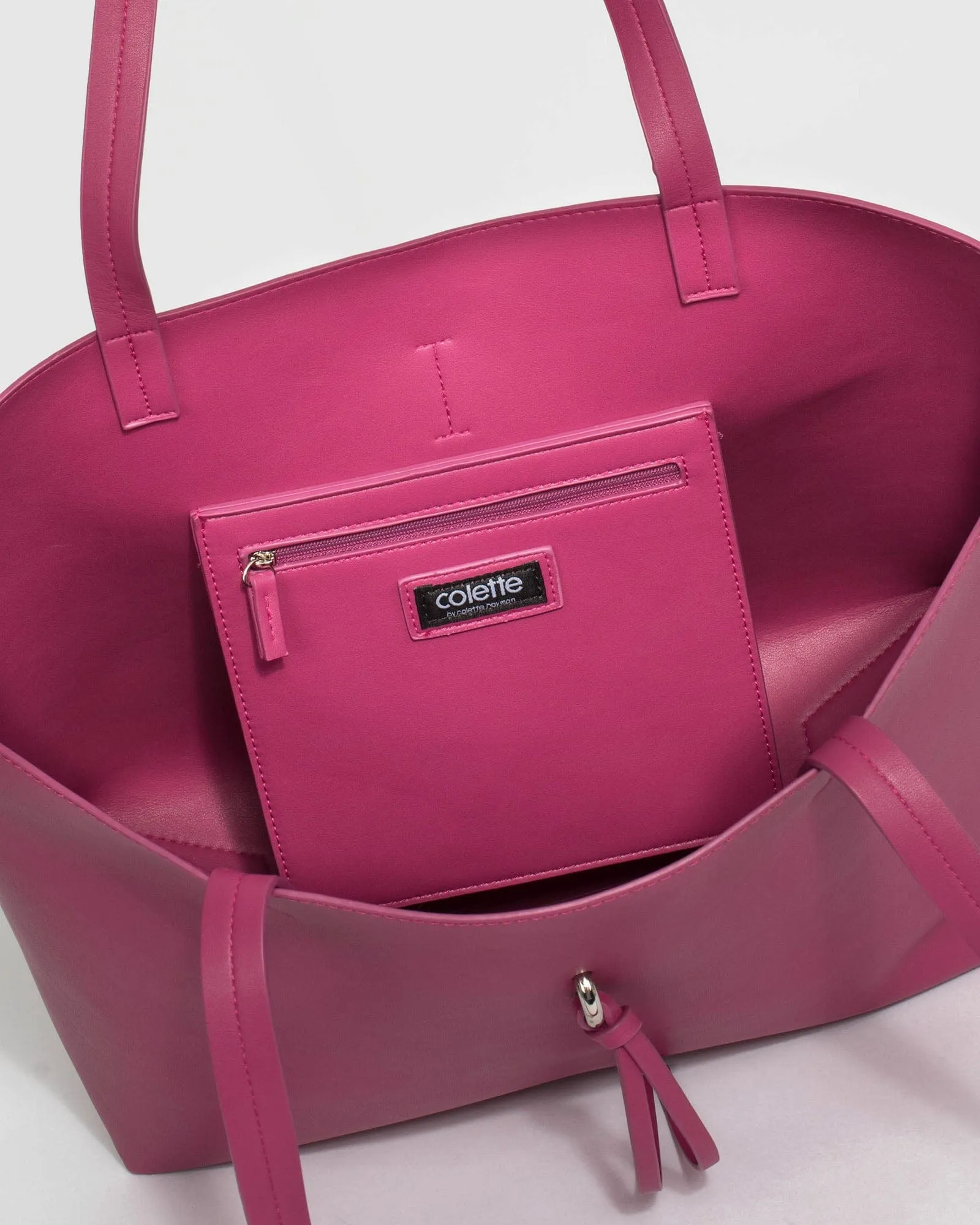 Pink Olexa Tassel Tote Bag