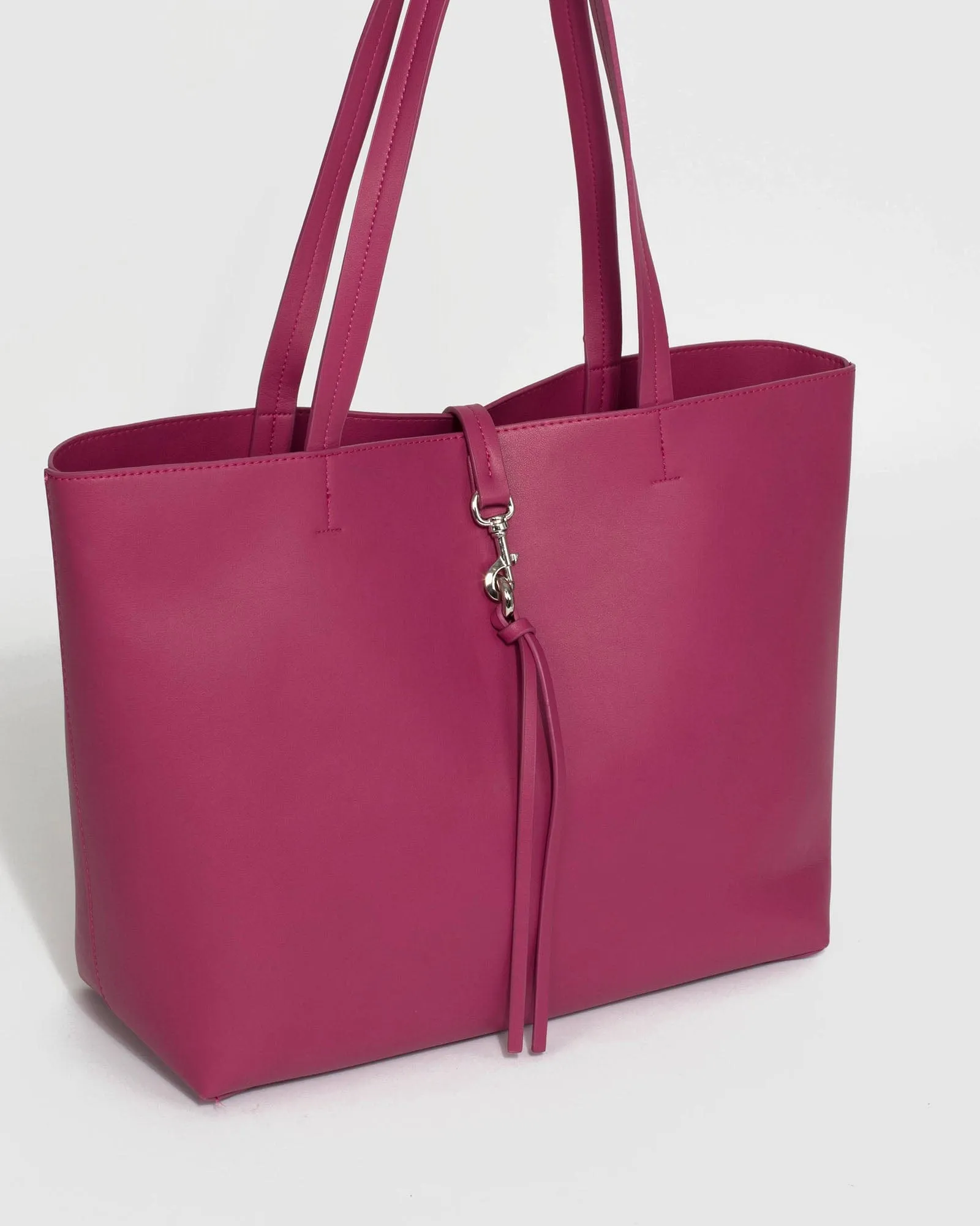 Pink Olexa Tassel Tote Bag