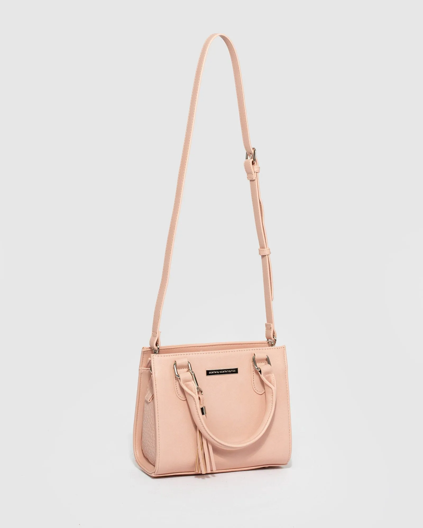 Pink Sia Mini Tassel Tote Bag