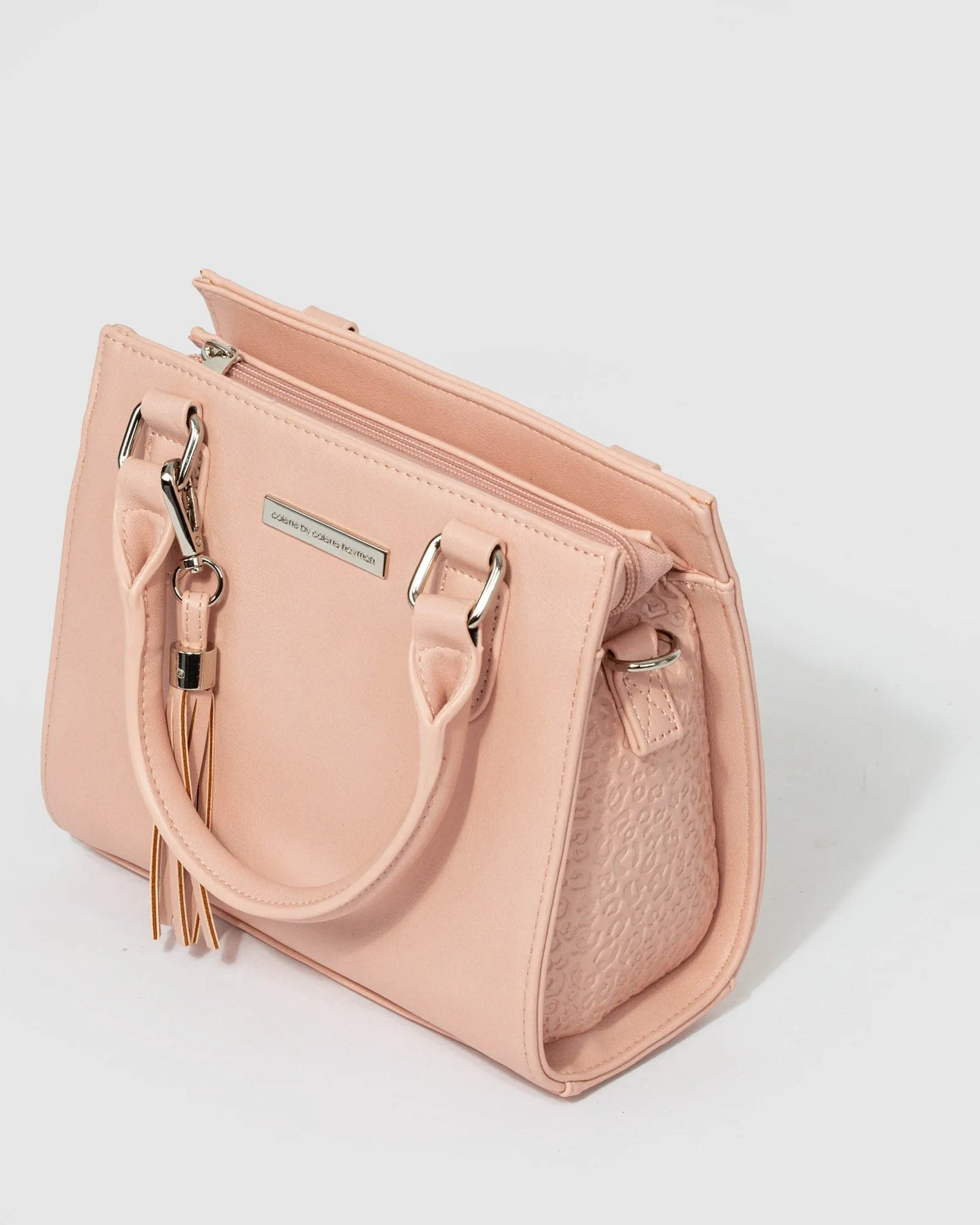 Pink Sia Mini Tassel Tote Bag