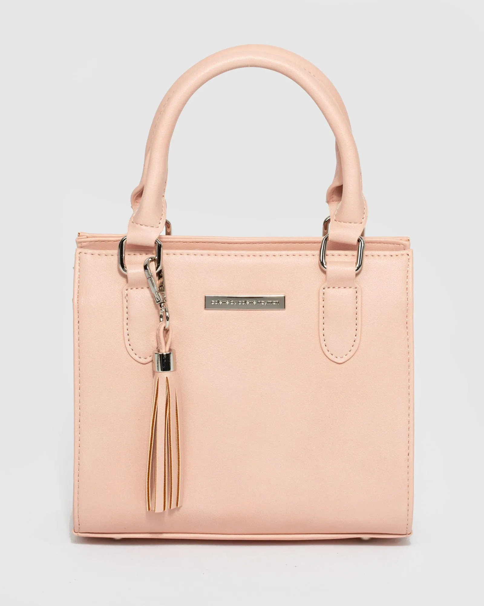 Pink Sia Mini Tassel Tote Bag