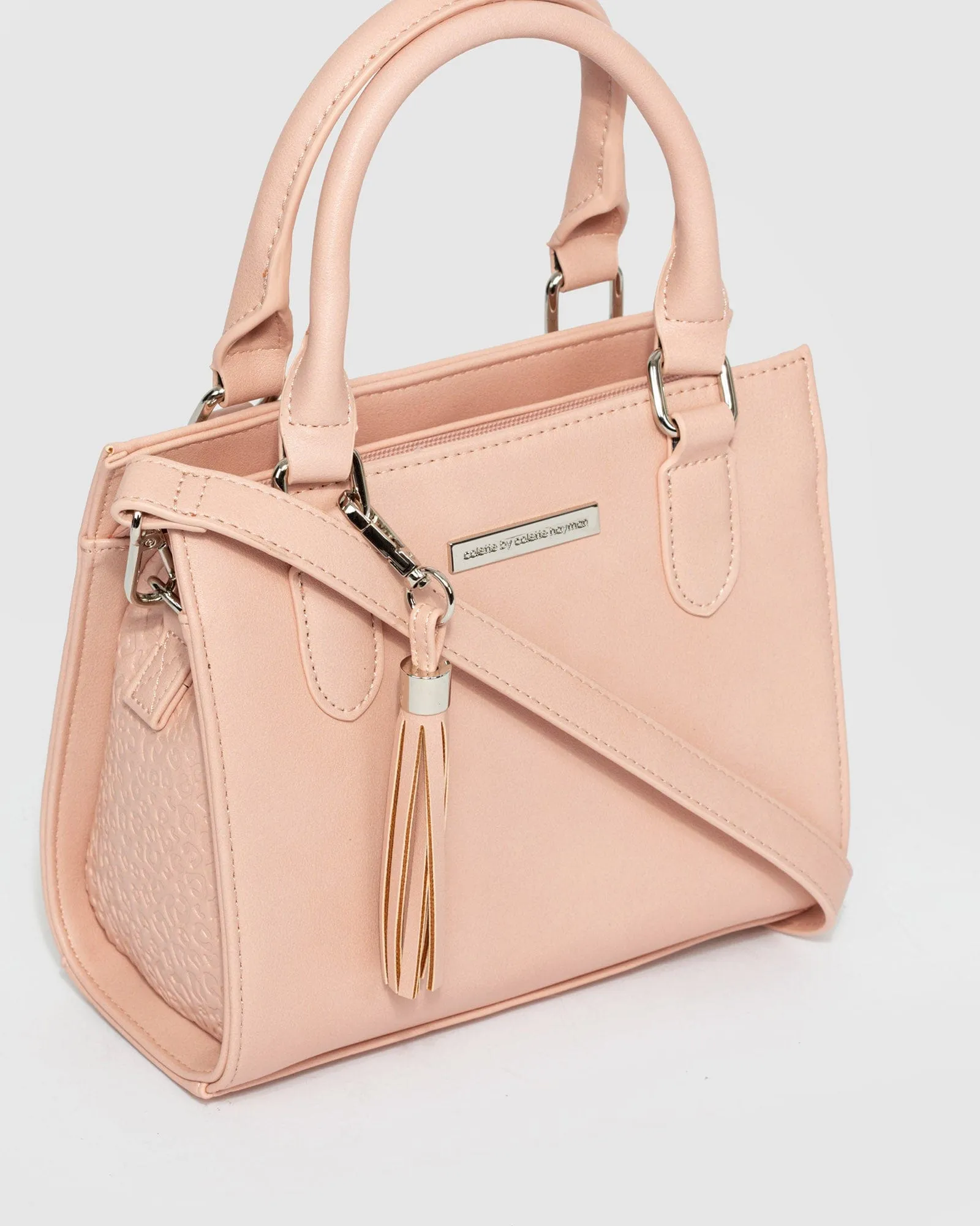 Pink Sia Mini Tassel Tote Bag