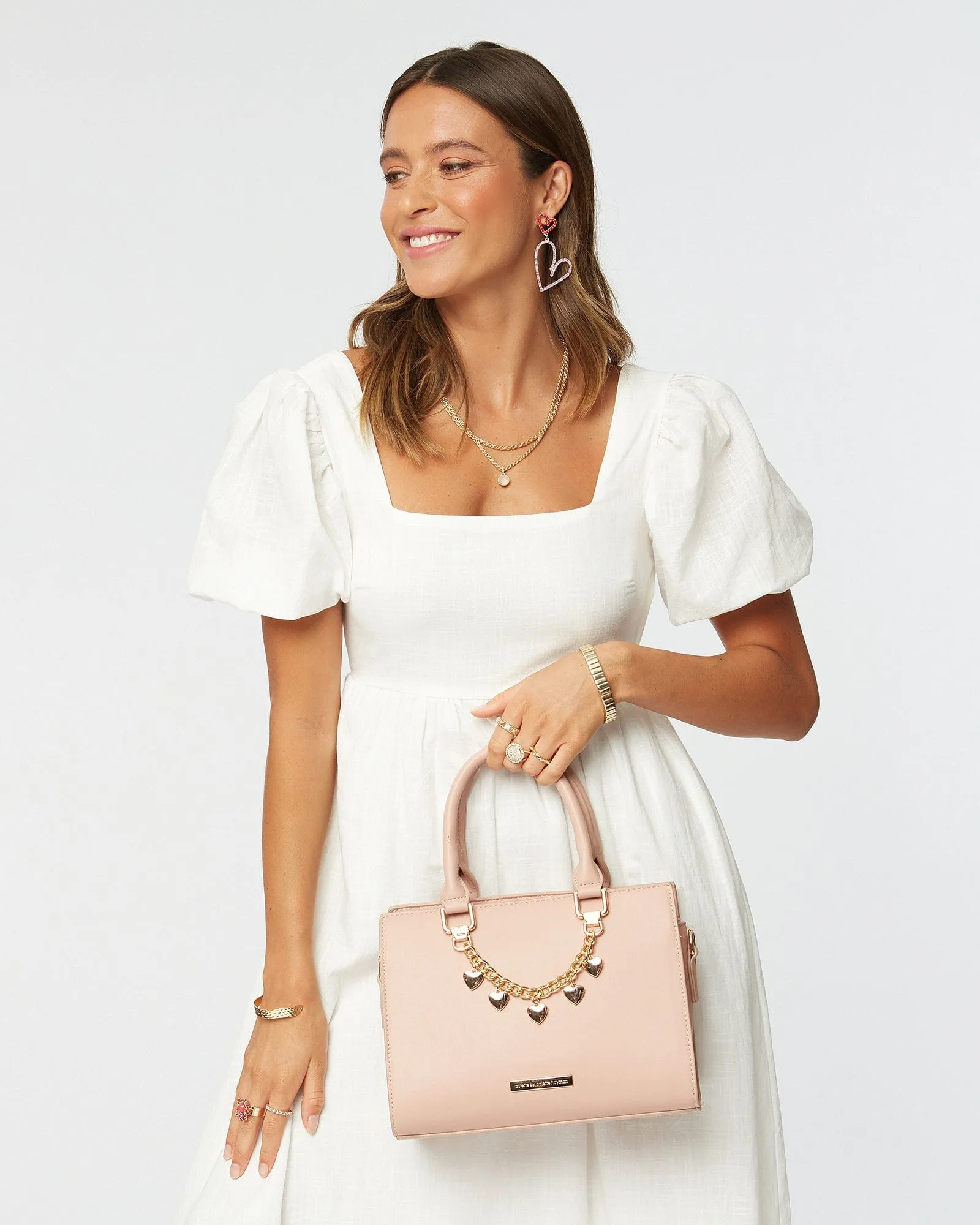 Pink Stef Heart Mini Tote Bag