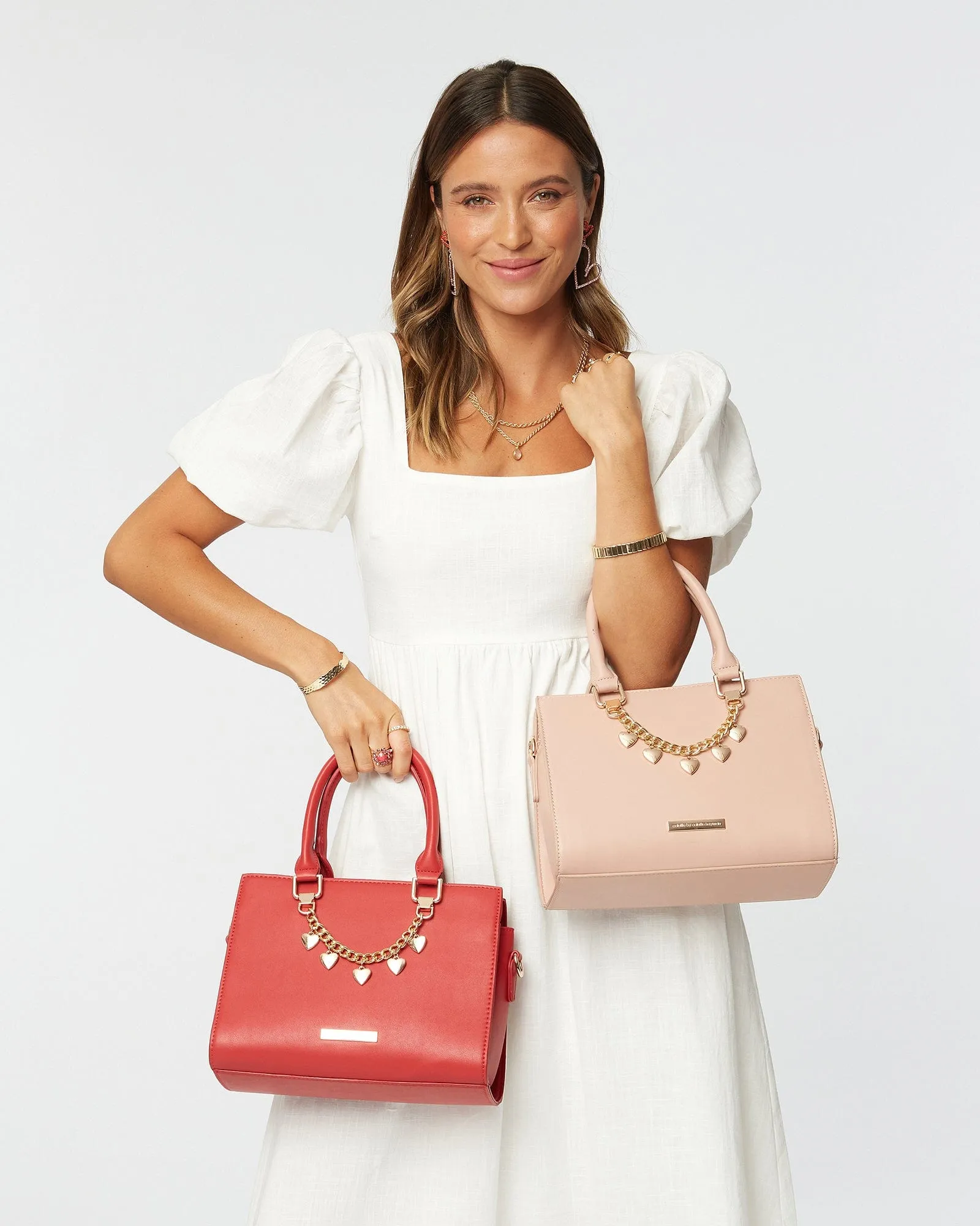 Pink Stef Heart Mini Tote Bag