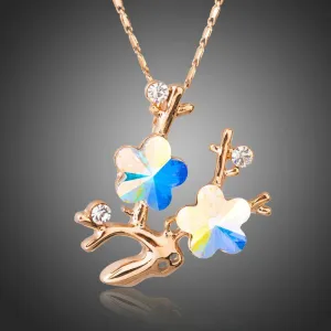 Plum Flowers Branch Necklace KPN0186