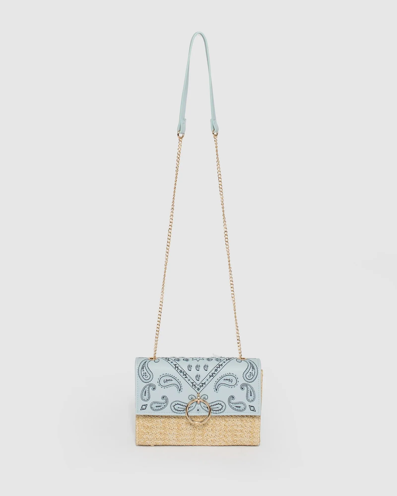 Print Dahlia Embroidered Crossbody Bag