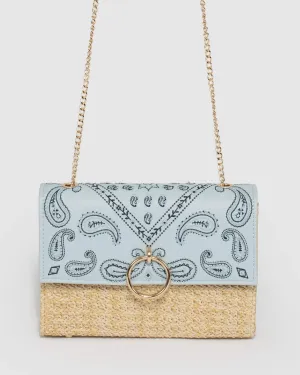 Print Dahlia Embroidered Crossbody Bag