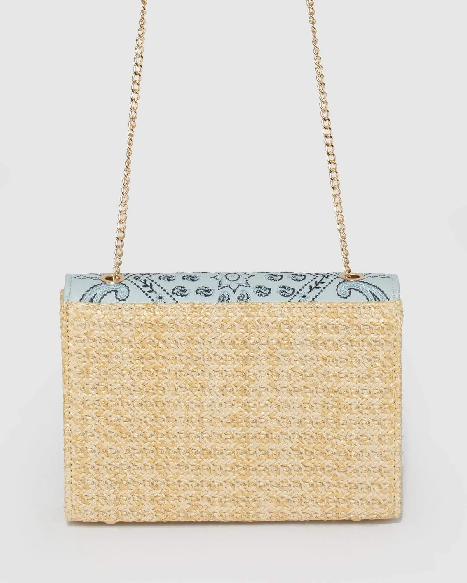 Print Dahlia Embroidered Crossbody Bag