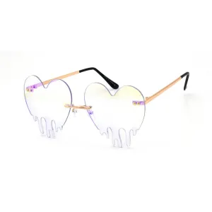 "Melting Heart" Plastic Sunglasses