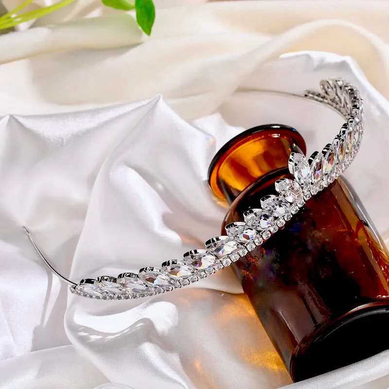 "Mona" - Delicate Wedding Cubic Zirconia Tiara