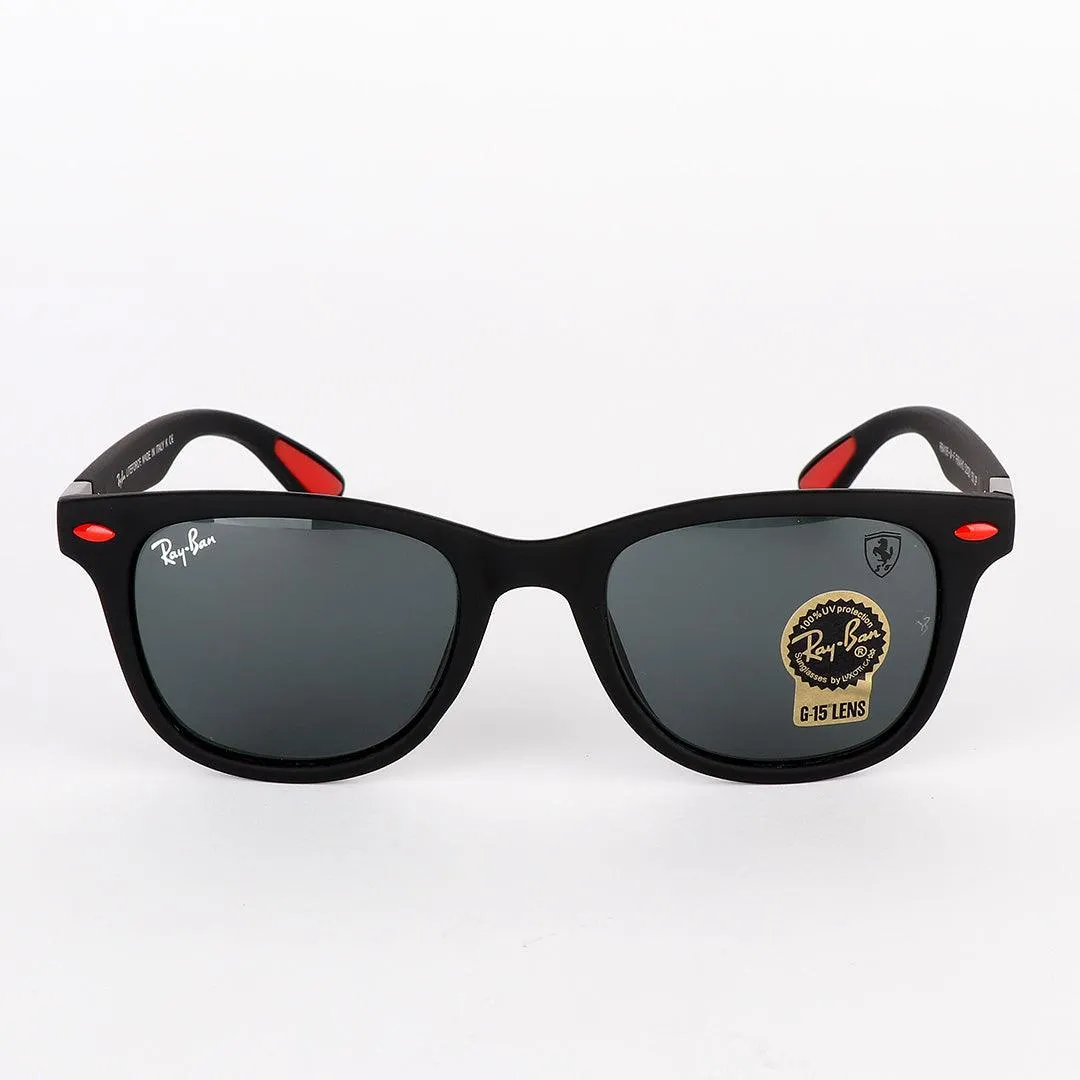 Ray-Ban Uv Protection Black And Red Sunglasses
