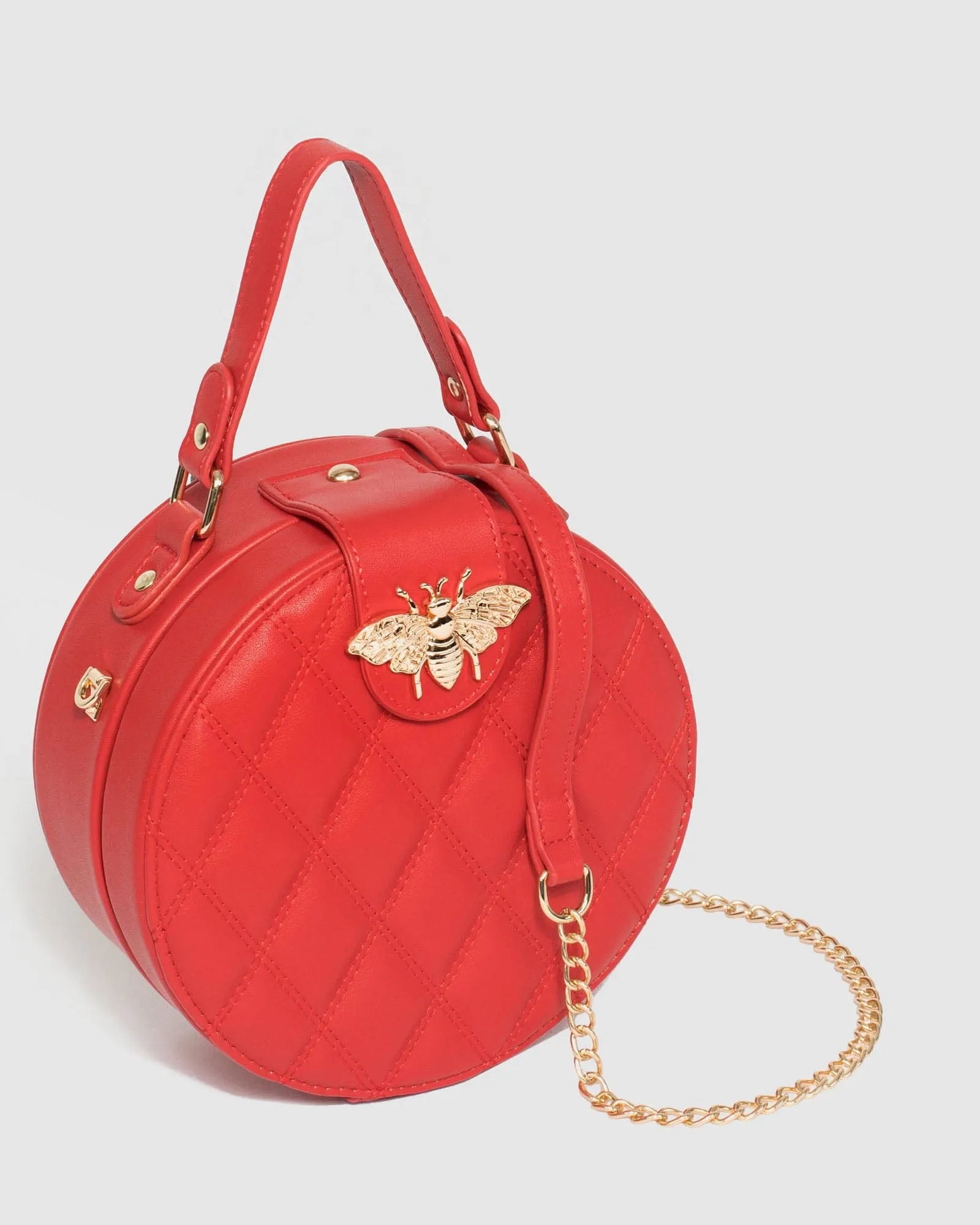 Red Marina Quilted Bee Bag
