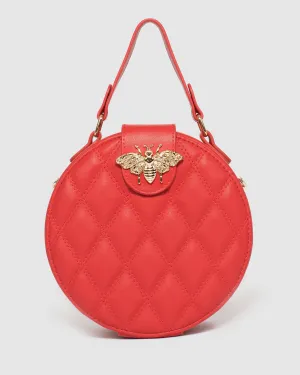 Red Marina Quilted Bee Bag