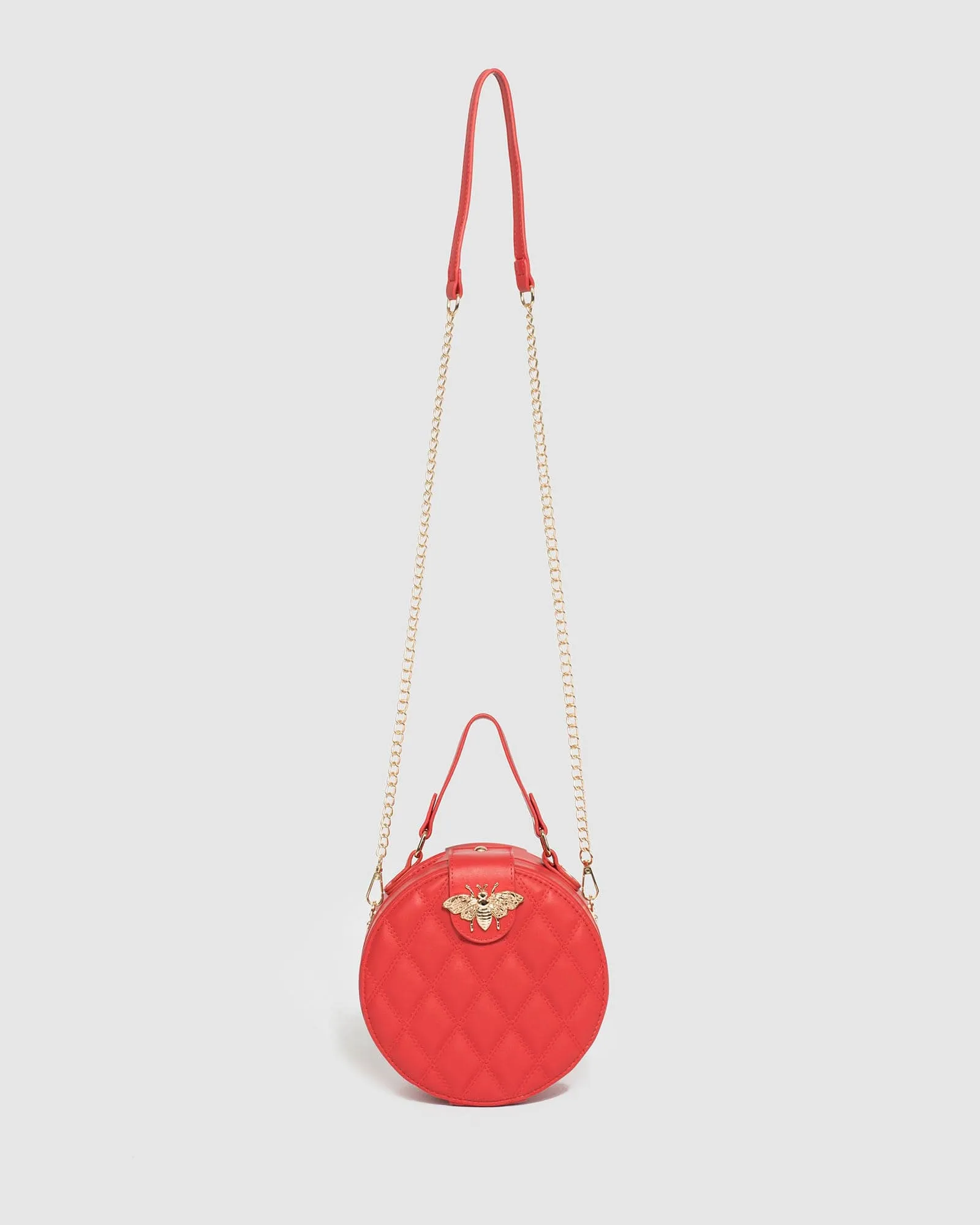 Red Marina Quilted Bee Bag