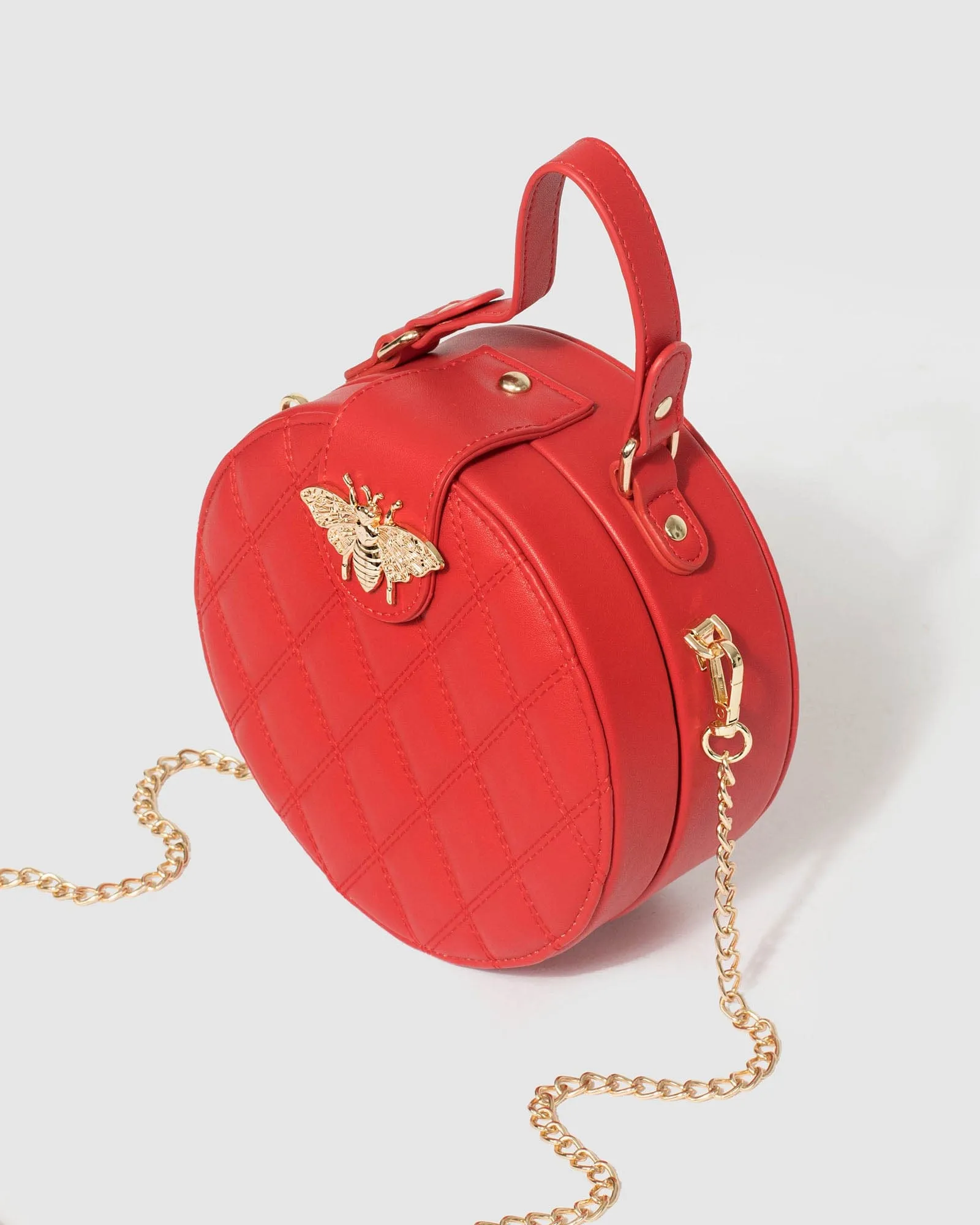 Red Marina Quilted Bee Bag