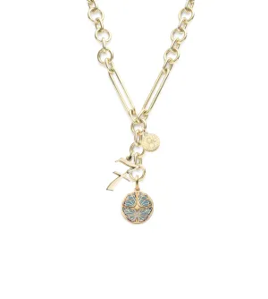 Reverie, Initials & Numbers & Karma : Oversized Mixed Clip Necklace