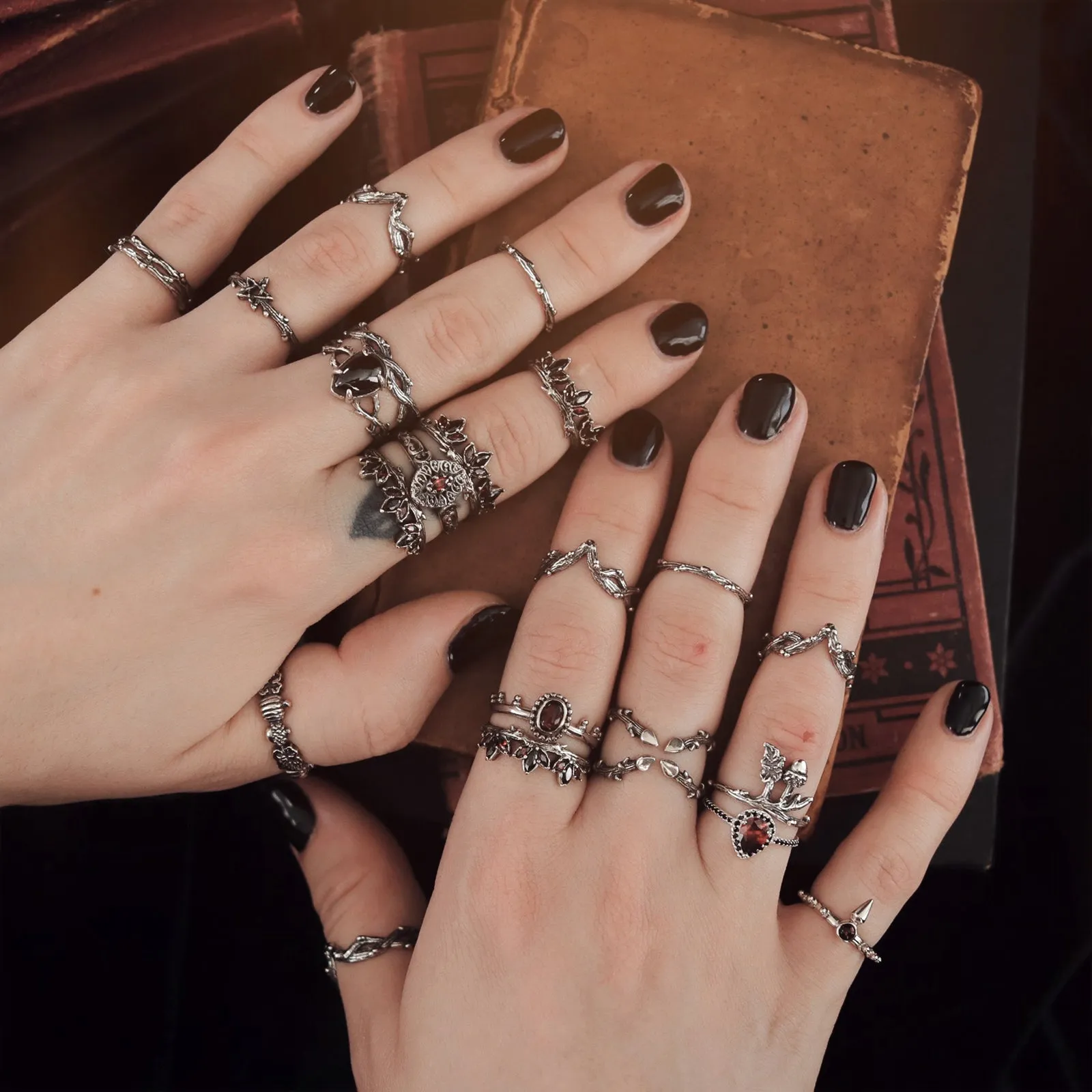 Running With The Wolves Black Branch Thorn Ring