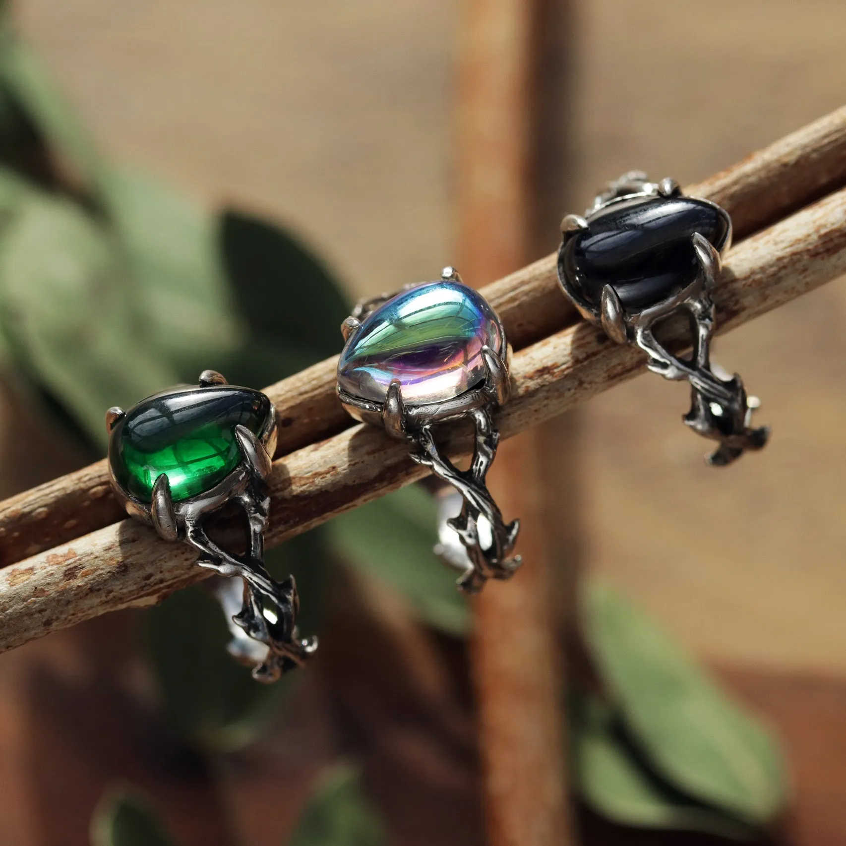 Running With The Wolves Black Branch Thorn Ring
