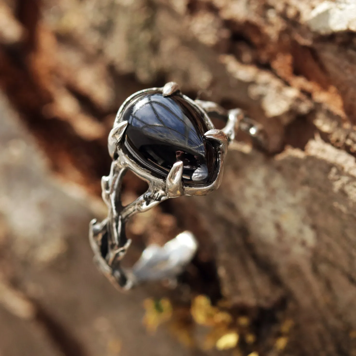Running With The Wolves Black Branch Thorn Ring