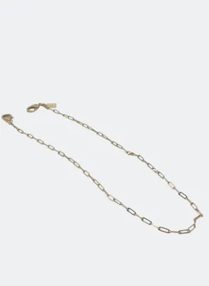 SALE: Medium Gold Mask Chain - Gold Paperclip 20"