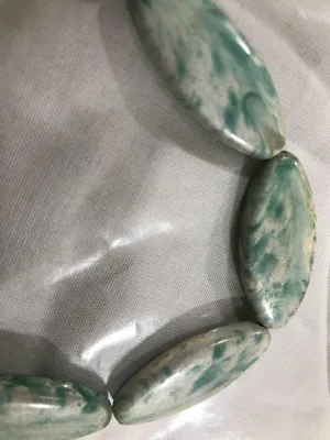 Sea Green Textured Eye Plastic Beads