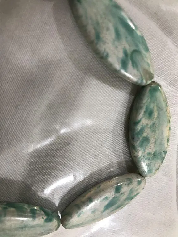 Sea Green Textured Eye Plastic Beads