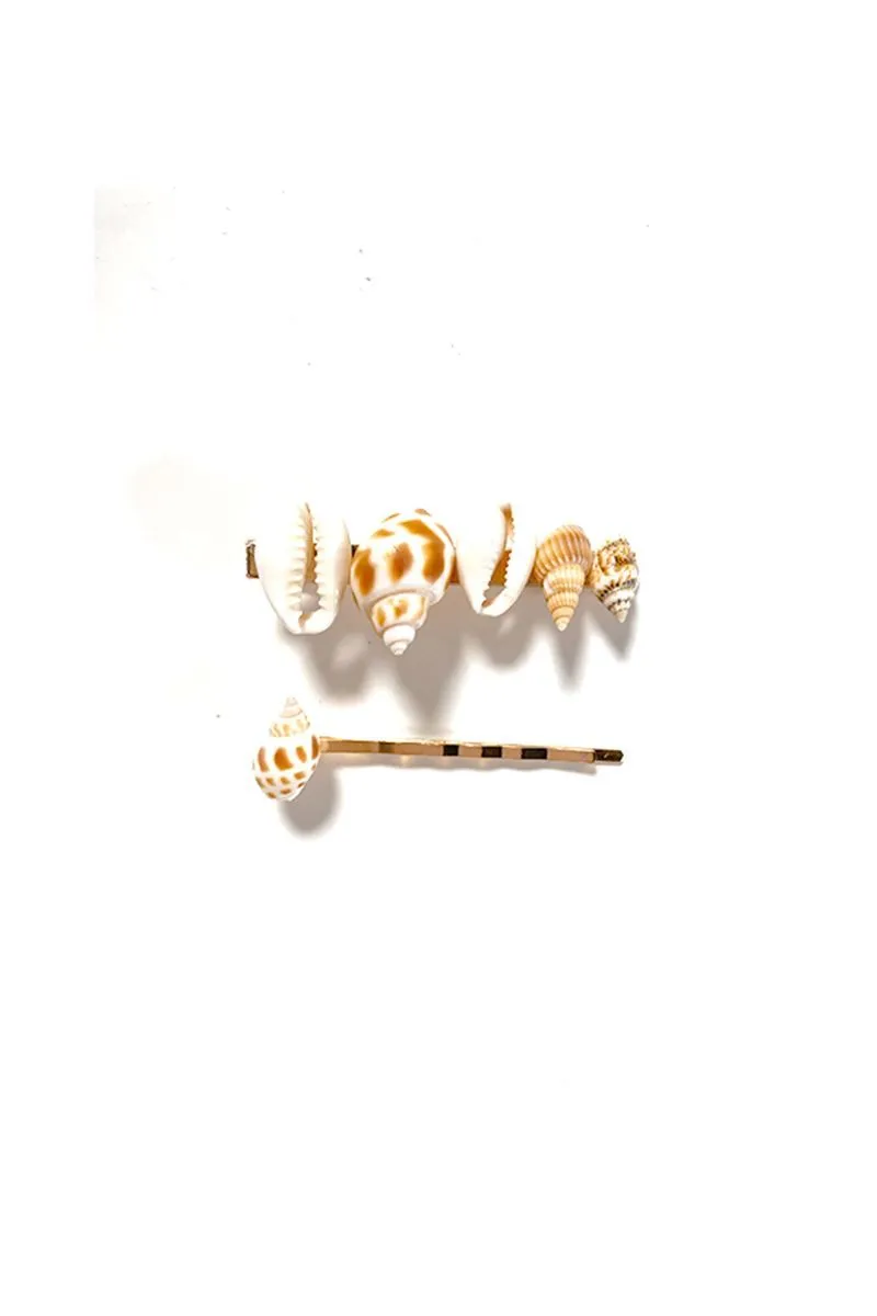 Seashell and Twin Starfish Bobby Pin 3PCS Set