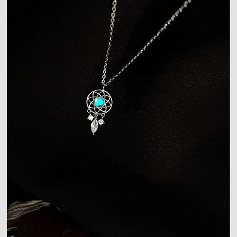 Silver Color Hot Sale Micro Dream Catcher Zircon Necklace