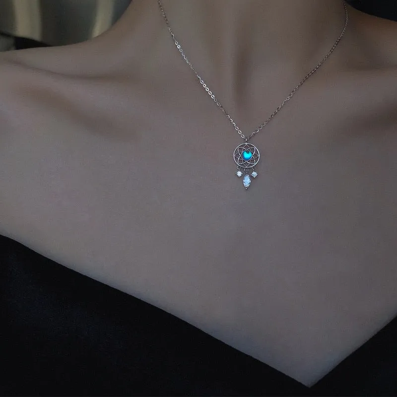 Silver Color Hot Sale Micro Dream Catcher Zircon Necklace