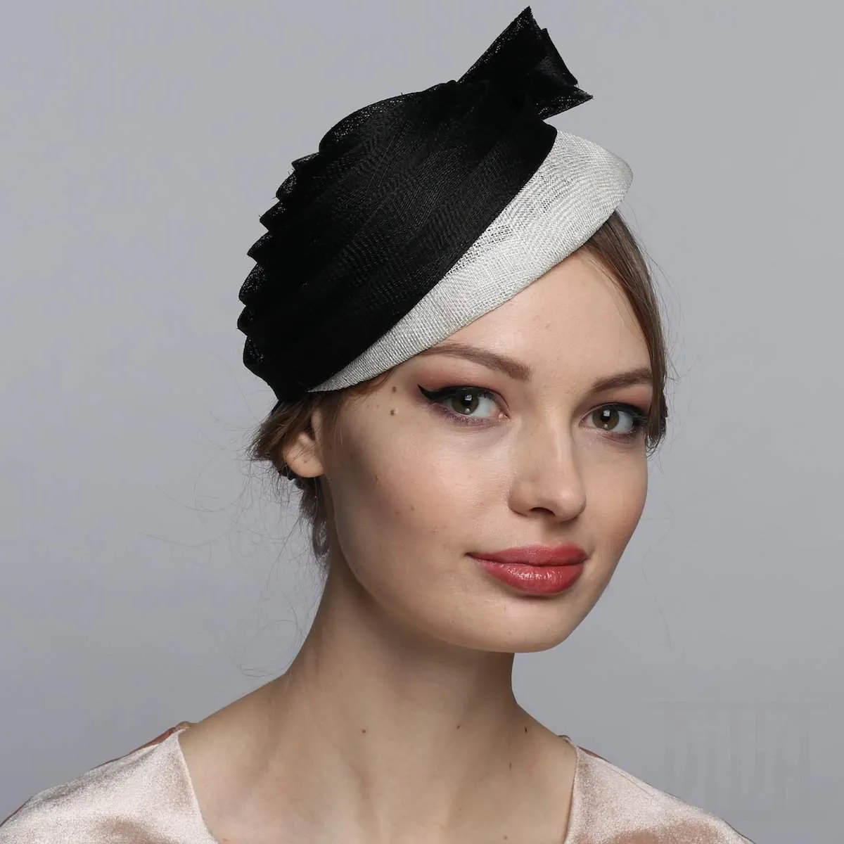 Sinamay Fascinator Headband with Bow