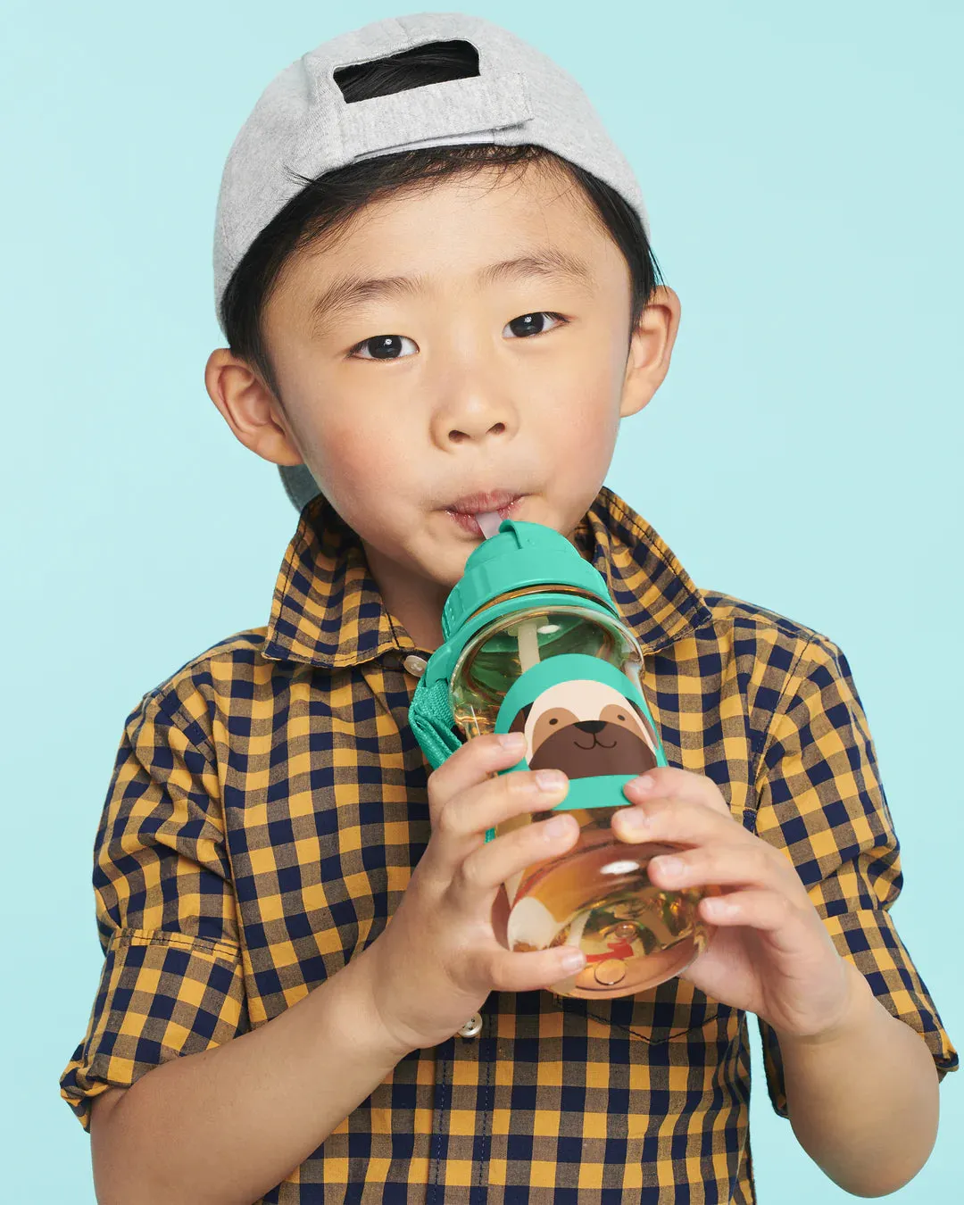 Skip Hop Drink Bottle with Straw - Pug