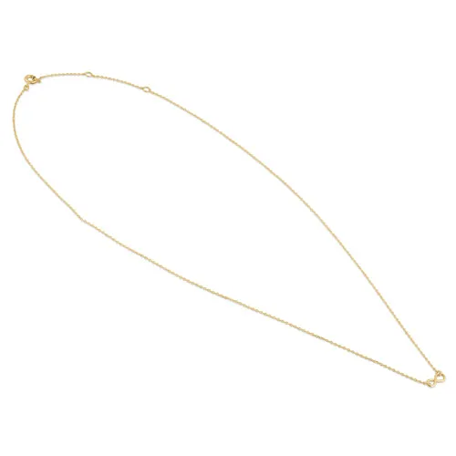 Solid 14K Yellow Gold Trendy Infinity Necklace