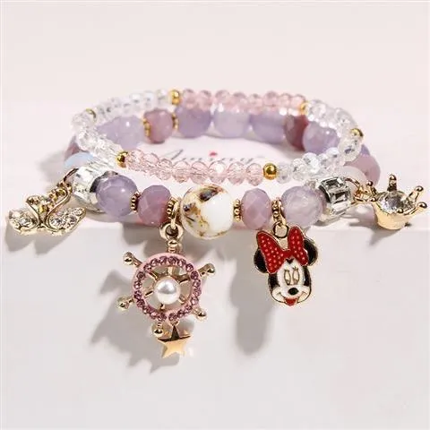 Sparkly Crystal Charm Bracelet with Gift Box Set for Girls