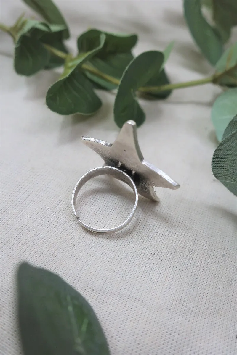 Star Light, Star Bright - Silver plated Brass Turkish Ring
