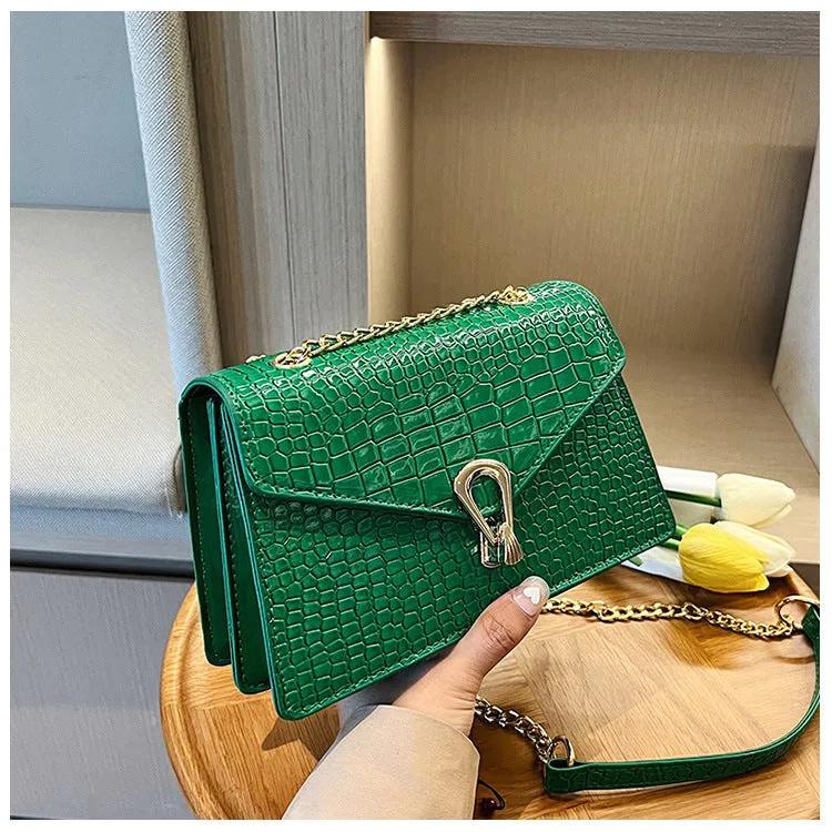 Textured Chain Pattern Sling Bags