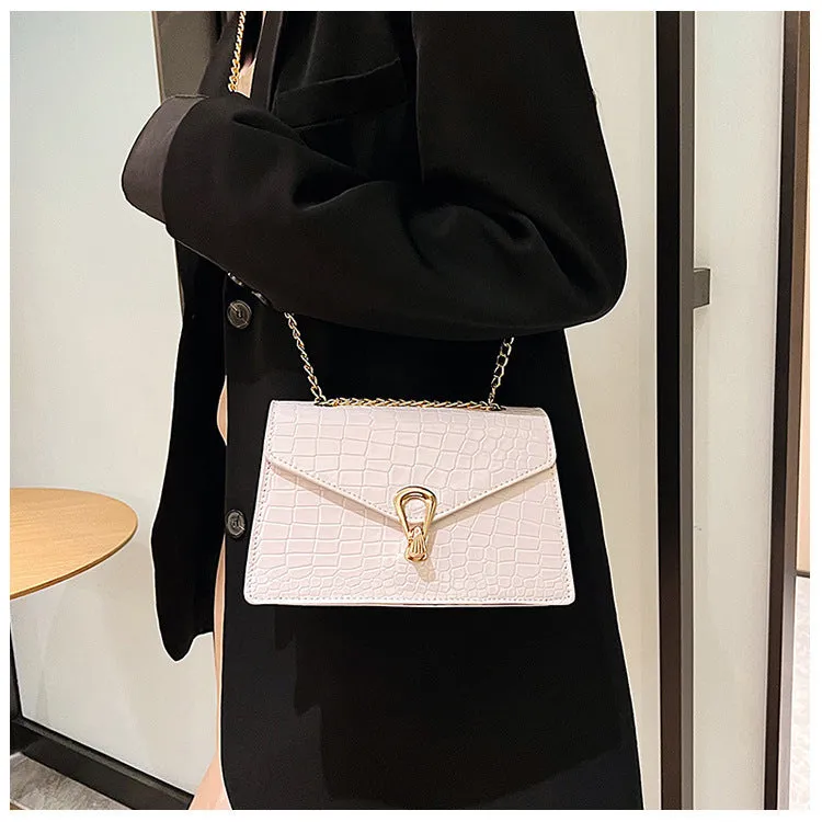 Textured Chain Pattern Sling Bags