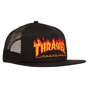 Thrasher - Flame Embroidered Trucker Black