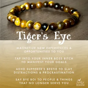 Tiger's Eye Single Stone Stretchy Stacker